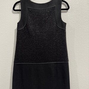 LOFT Elegant Black Textured Dress